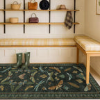 Dark Green 2'6"x12' Long Runner Rugs - Image 3