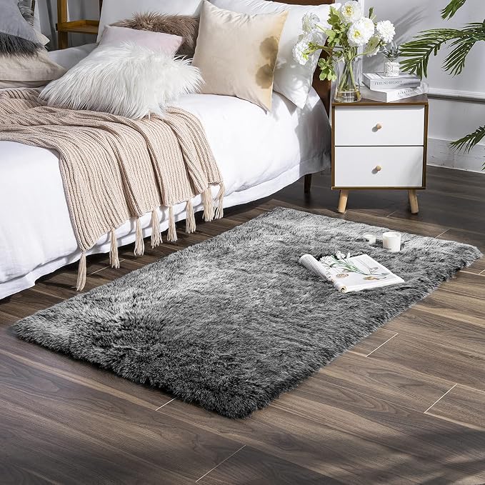 Ashler HOME DECO Soft Fox Faux Fur Chair Couch Cover Area Rug - Image 2