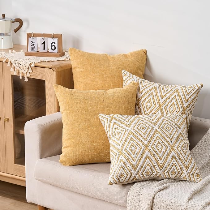 HPUK Decorative Throw Pillow Covers Set of 4 Couch Pillows Accent Cushion Cover - Image 5