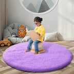 Super Soft Circle Rugs for Girls Princess Castle Toddlers Play Tent 5 Diameter by Junhejiamei