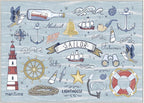 OPPODREAM Nautical Soft Area Rugs 5x7, Washable Blue Rug - Image 9
