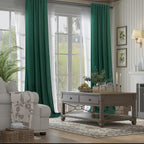 Dark Green Curtains 84 Inch Length - Image 2