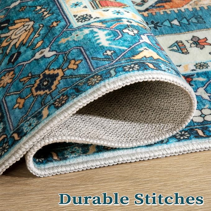 SERISSA 9x12 Area Rugs for Living Room, Large Washable Non-Slip Boho Rug - Image 8