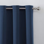 LEMOMO Navy Blue Blackout Curtains 34 x 63 Inch Length/Set of 2 Curtain - Image 7