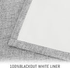 Yakamok Dove Grey Linen Curtains 100% Blackout 72 Inches Long, Room Darkening - Image 3