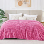 BEDELITE Fleece Blanket King Size – 3D Ribbed Jacquard Soft and Warm Decorative - Image 6