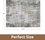 8 x 10 Area Rugs for Living Room, Machine Washable Non Slip Rug Ultra Soft Low - Image 2