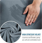 H.VERSAILTEX High Stretch Sofa Slipcover 4 Piece Cover Velvet Furniture - Image 5