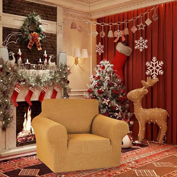 KEKUOU Stretch Single Sofa Slipcover 1 Piece Couch Sofa Cover Furniture - Image 2