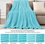 BEDELITE Fleece Blanket Twin Size – 3D Ribbed Jacquard Soft and Warm Decorative - Image 5
