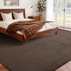 FinRèc 5x7 Washable Area Rugs for Bedroom Living Room, Low Pile Thin Rug Solid - Image 2