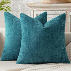 MIULEE Pack of 2 Couch Throw Pillow Covers 18x18 Inch Coastal Teal Modern Boho by MIULEE