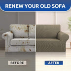 KEKUOU Stretch Oversized Sofa Slipcover 1 Piece Couch Sofa Cover Furniture - Image 7