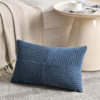 Fancy Homi 2 Packs Dusty Blue Lumbar Decorative Throw Pillow Covers 16x26 Inch - Image 2