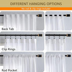 MYSKY HOME White Curtains 84 Inch Length - Image 2