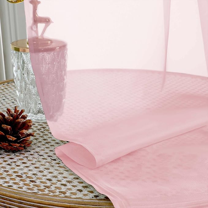 OVZME Blush Pink Bedroom Curtains 2 Panel Sets 90 Inch Length, 59 Inch Extra - Image 4