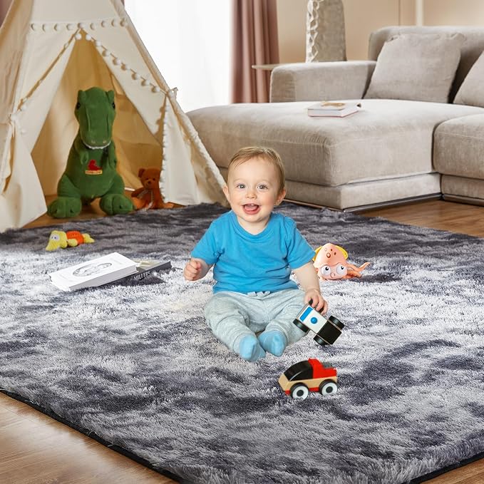 8x10 Feet Area Rugs for Living Room, Shag Fluffy Bedroom Carpet, Soft Rugs for - Image 5
