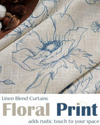 jinchan Linen Floral Valance Curtain - Image 3