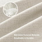 MIULEE 100% Blackout Linen Curtains - Image 3