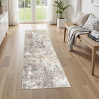 UERMEI 2X6 Washable Runner Rug for Hallway: Soft Neutral Modern Abstract Area by UERMEI