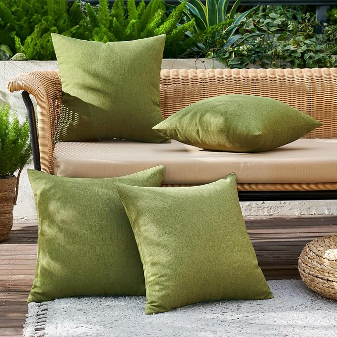 MIULEE Pack of 4 Decorative Throw Pillow Covers Linen Waterproof Pillow Covers - Image 2