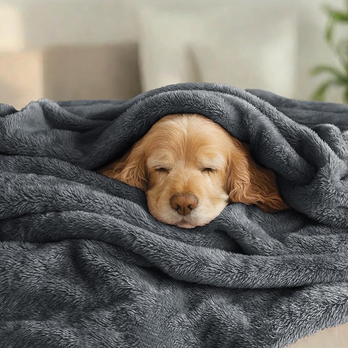 Exclusivo Mezcla Plush Fuzzy Fleece Bed Blanket King Size, Super Soft, Fluffy - Image 3