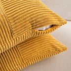 Fancy Homi 2 Packs Gold Yellow Lumbar Decorative Throw Pillow Covers 16x26 Inch - Image 4