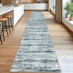 KOZYFLY Modern Abstract Hallway Runner Rug, 2.6x18 Washable Rug Runner Non-Slip - Image 3