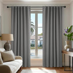 Deconovo Room Darkening Curtains Back Tab and Rod Pocket Curtains Thermal by Deconovo