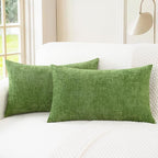 CaliTime Throw Pillow Covers Decorative 16 X 26 Inches Pack of 2 Cozy Chenille by CaliTime