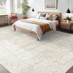 Living Room Rugs 10x14: Washable Moroccan Geometric Boho Rug Farmhouse Non Slip - Image 3