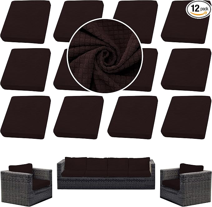Outdoor Cushion Covers Set, Replacement by SUKAIKEQA