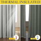 NICETOWN Grey Noise and Lights Block Out Curtains, 2 Panels, 34-inch W by - Image 3