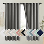 NICETOWN Grizzle Gray Vintage Linen 100% Blackout Curtains by NICETOWN