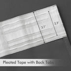 MIULEE Back Tab Grey Blackout Curtains 120 Inch Long 2 Panels Set - Image 4