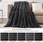 BEDELITE Fleece Blanket Queen Size – 3D Ribbed Jacquard Soft and Warm - Image 8
