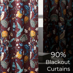 Topfinel Rust Boho Floral Curtains 90 Inches Long 2 Panels Unique Luxury - Image 4