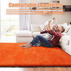 8x10 Fluffy Area Rugs for Living Room, Shag Area Rug for Bedroom, Soft Orange - Image 5