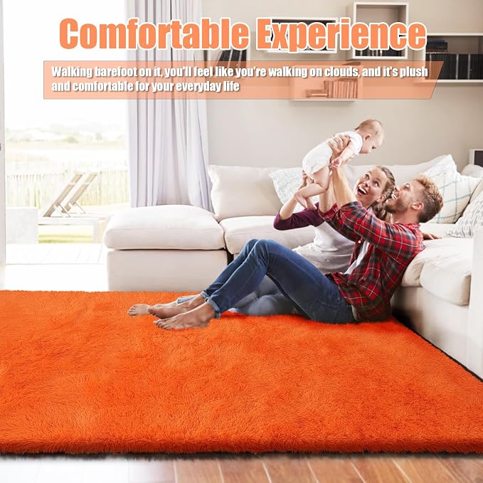 6x9 Fluffy Area Rug for Living Room, Shag Area Rugs for Bedroom - Image 5