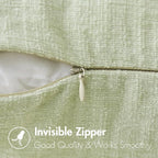 MIULEE Pack of 2 Spring Light Green Couch Throw Pillow Covers 18x18 Inch Soft - Image 3