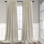 Pitalk Linen Sheer Drape 104 Inch Curtains by Pitalk