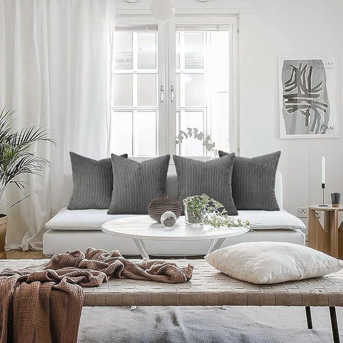 Topfinel Decorative Grey Throw Pillow Covers Cushion Cases, Mix and Match - Image 5