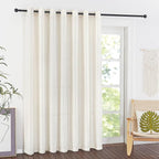NICETOWN Thick Linen Sliding Door Curtains 84 inch Length, 100 Inch Wide by NICETOWN