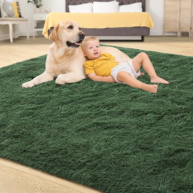 Tepook Soft Fluffy Rugs for Living Room, 5x8 Shaggy Area Rug for Bedroom - Image 4
