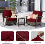 8Pcs Outdoor Cushion Covers, Patio Cushion Covers, Stretch Elastic Slipcovers - Image 3