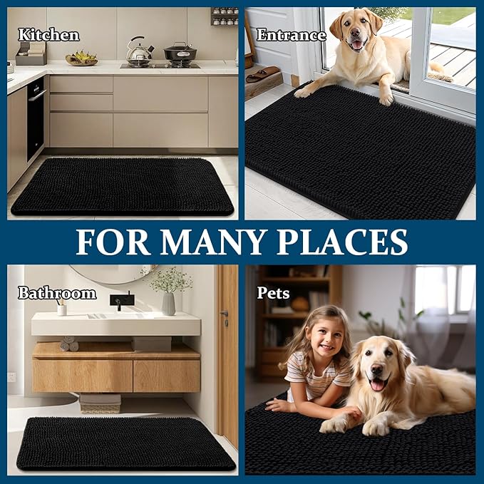 OLANLY Dog Door Mat for Muddy Paws 59x32, Absorbs Moisture and Dirt, Absorbent - Image 8
