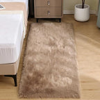 Goolela Furry 2x6 Fluffy Faux Sheepskin Beige Washable Shag Rug - Image 2