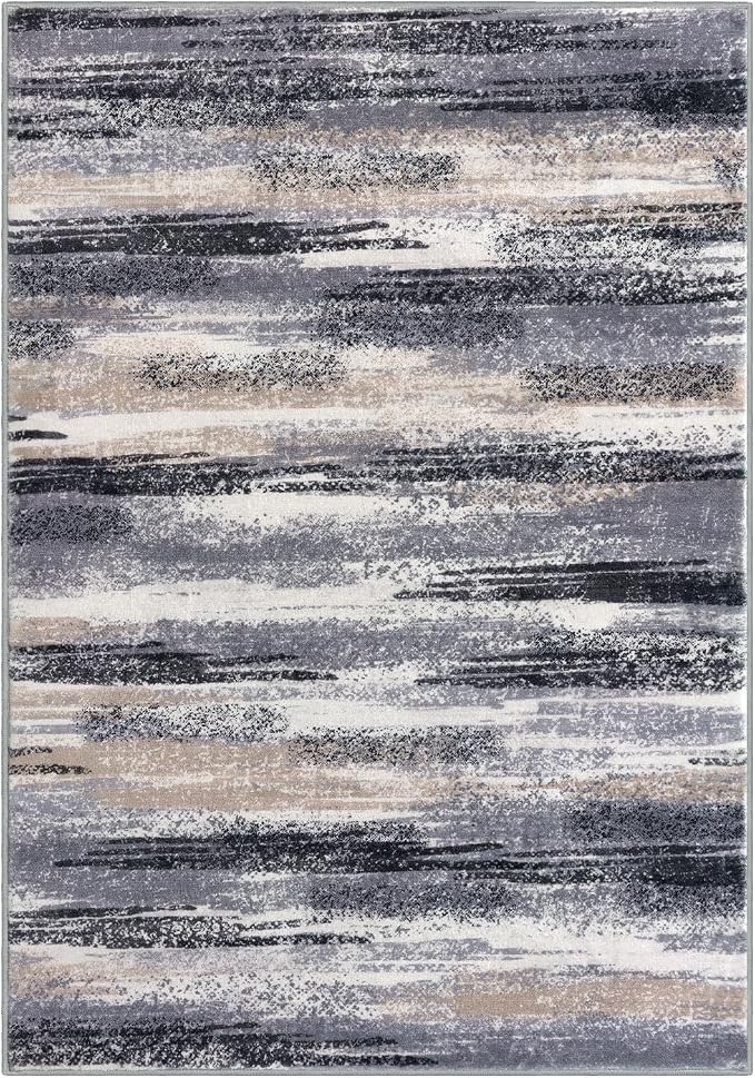 Lansny Modern Abstract Small Area Rug Indoor 3x5 Washable Rug Non-Slip Soft - Image 9