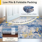 Washable Area Rugs 9'x12' Non-Slip Modern Abstract Soft - Image 8