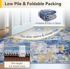 Washable Area Rugs 2'x6' Non-Slip Modern Abstract Soft - Image 9